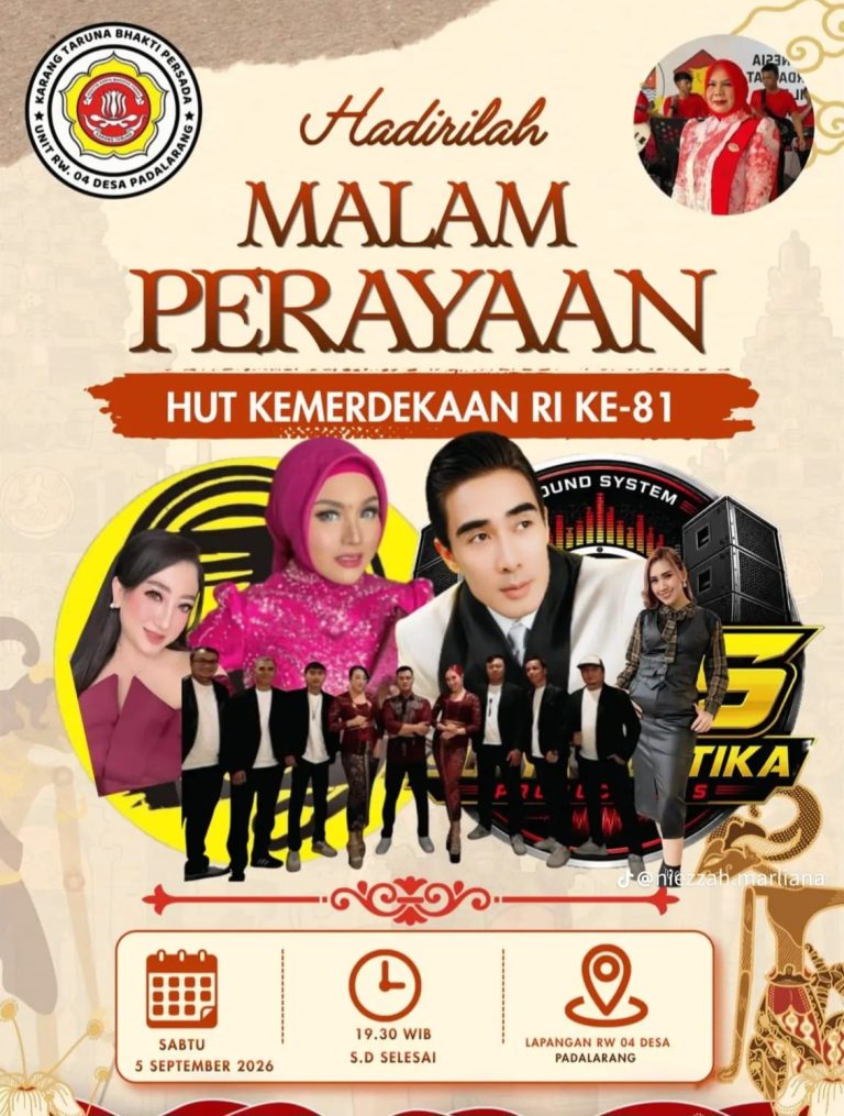 Malam Perayaan HUT ke-81 RI di RW 04 Desa Padalarang Digelar Meriah Malam Ini