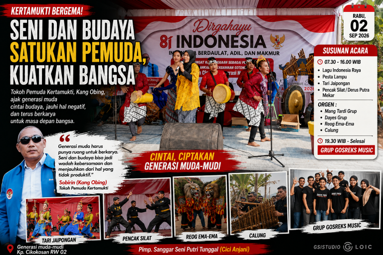 Semarak Seni Budaya Kertamukti, Kang Obing Ajak Generasi Muda Berkarya dan Siap Maju di Pilkades 2027