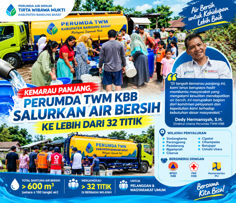 Kemarau Panjang, Perumda TWM KBB Salurkan Air Bersih ke Lebih dari 32 Titik